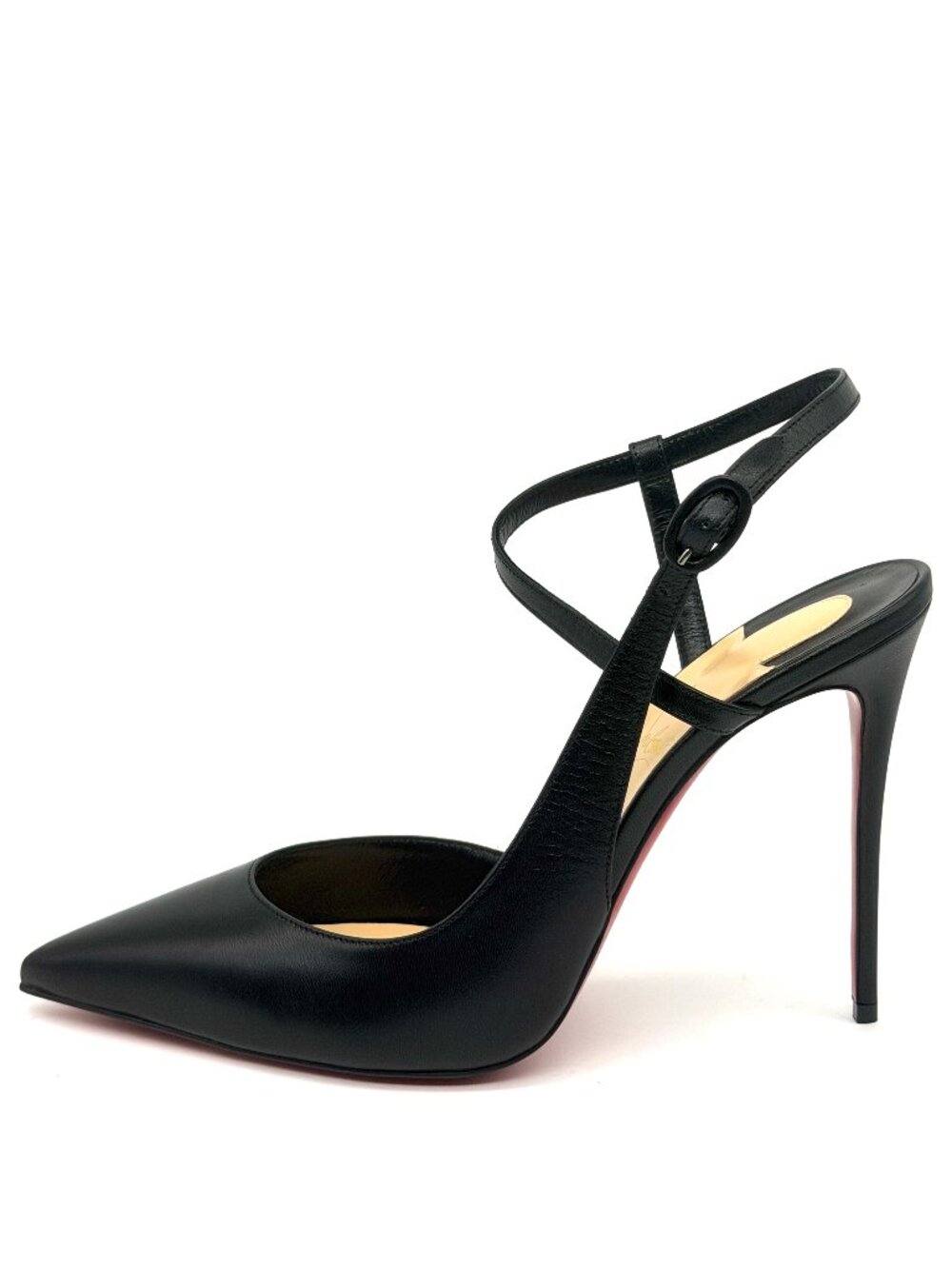 Christian Louboutin JENLOVE 100 Leather Ankle Strap Heels Pump Shoes Sandal - Picture 5 of 16